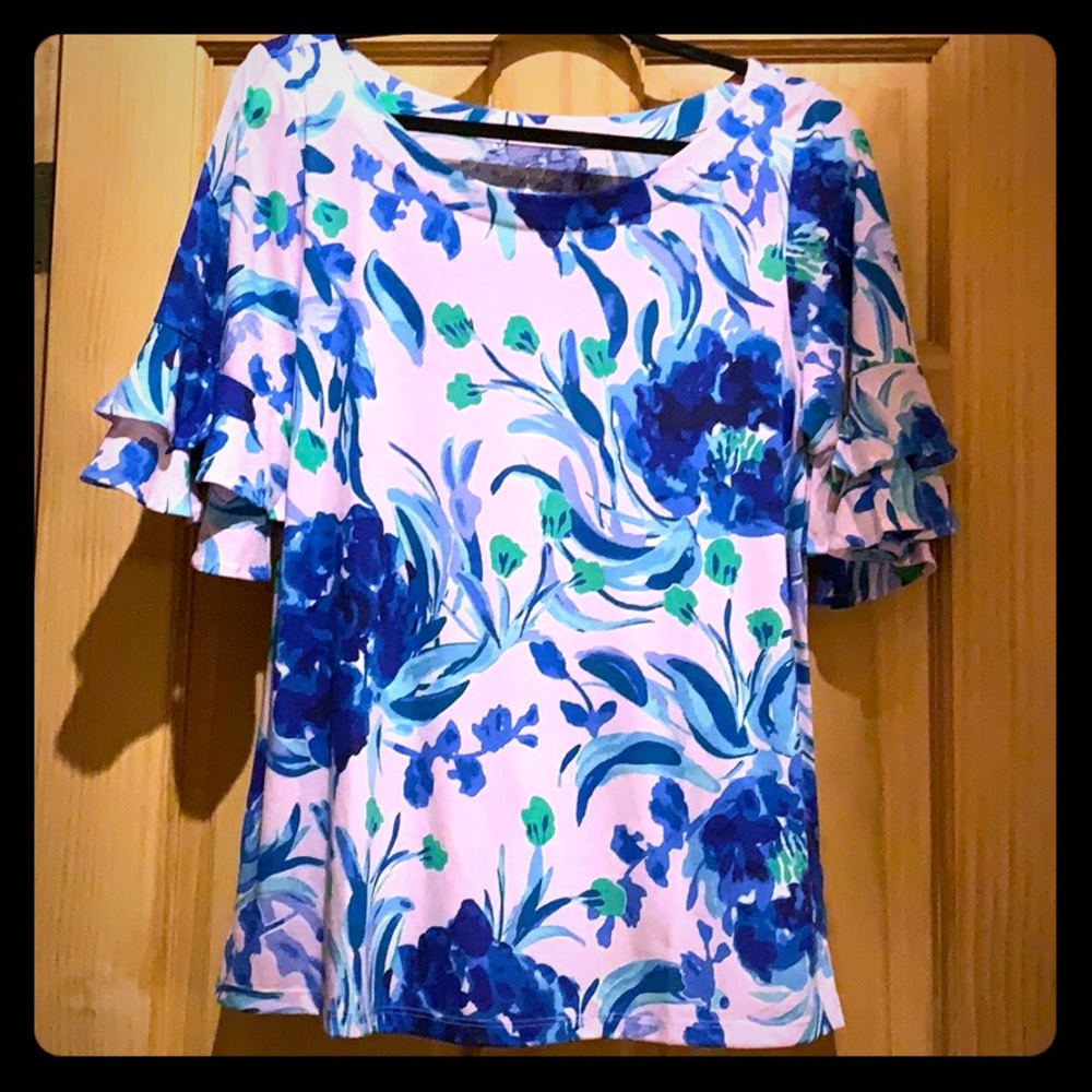 Lilly Pulitzer Lula Top, Sweet pea